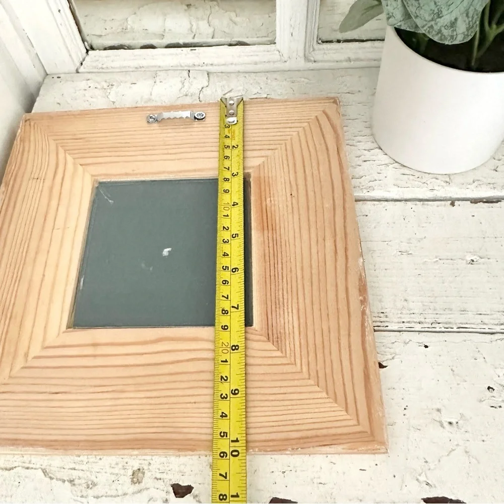 Blue Floral Square Wall Mirror